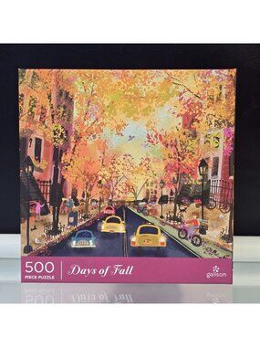 Galison Days of Fall 500-Piece Jigsaw Puzzle